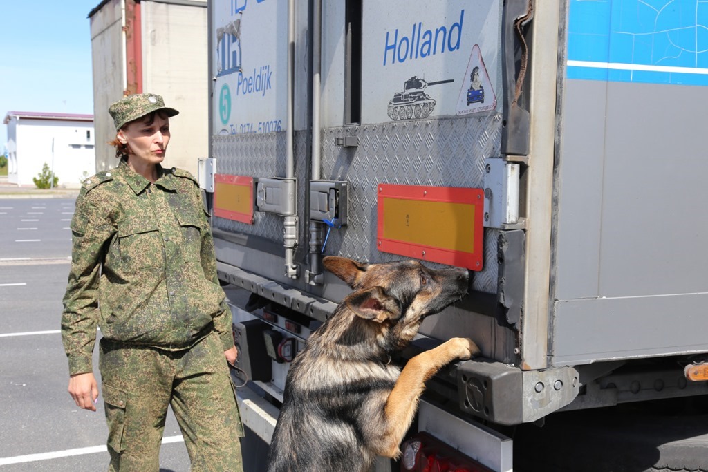 80 грузовик стоят в очереди на въезд в Калининградскую область