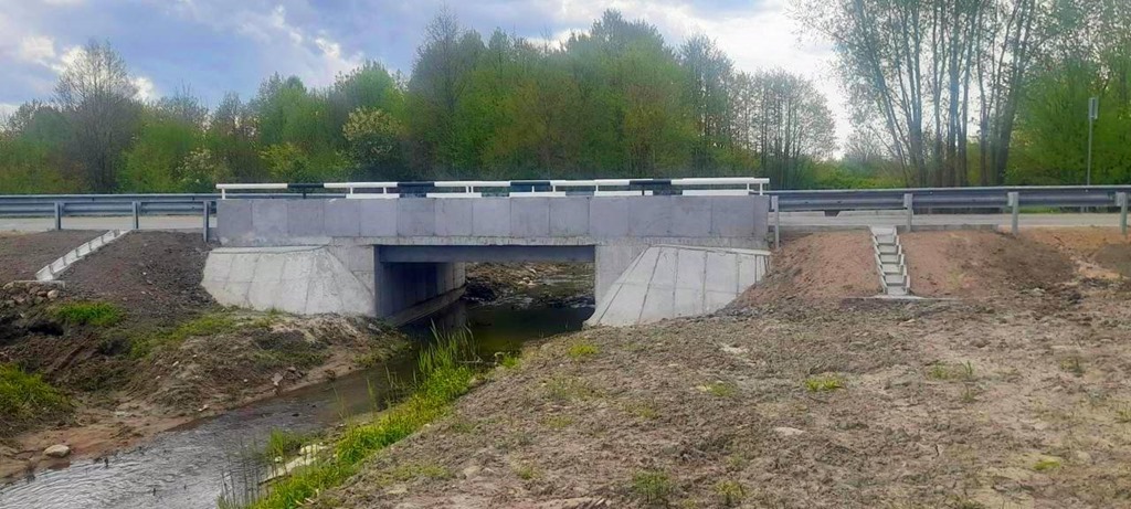 Завершён ремонт моста через реку Долгая в районе посёлка Заречье